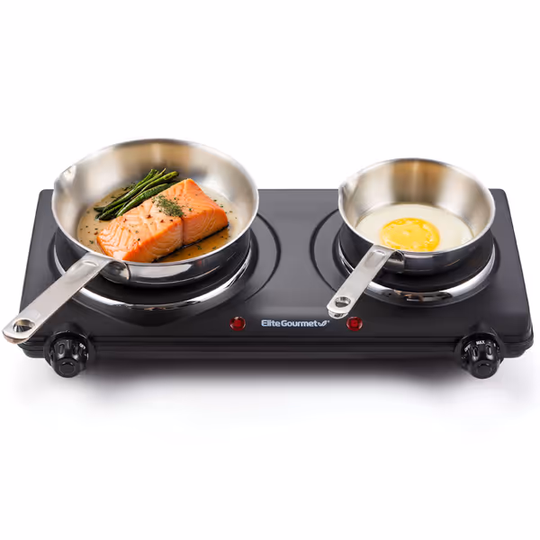 Elite Gourmet EDB-302BF# Double Cast Iron Burner